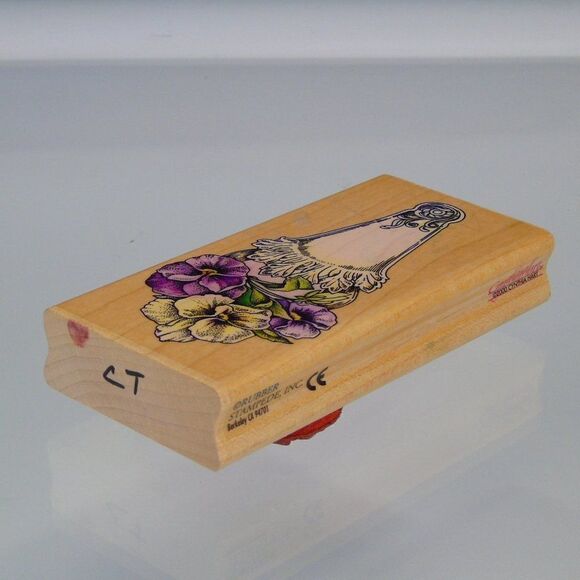 Pansy Fan Flower Stamp Cynthia Hart Design Rubber Stampede 2885F Arts Crafts - Picture 6 of 6